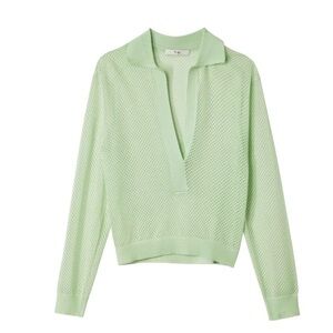 NWT- Tibi Mesh Collared Shirt